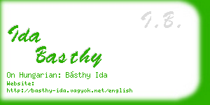 ida basthy business card
